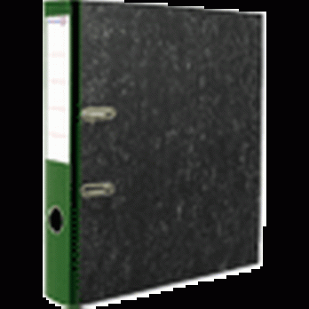 Папка-регистратор 50мм А4 мраморная с зеленым корешком Attomex 