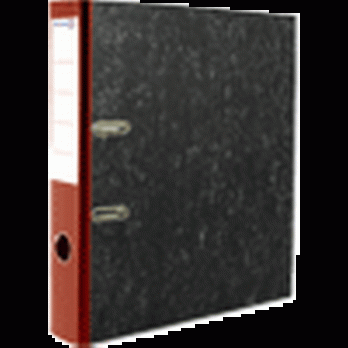 Папка-регистратор 50мм А4 мраморная с красным корешком Attomex 