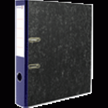 Папка-регистратор 50мм А4 мраморная с синим корешком Attomex 
