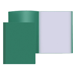 Папка А4 10 файлов "Зеленая" Attomex пластик-500мкм  3100401