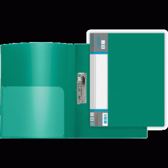 Папка с прижимом и внутр.карманом A4 "Зеленая" deVente "Daily" пластик-700мкм  3110700