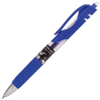 Ручка гелевая автоматическая синяя Brauberg "Black Jack" 0,7мм (0,5), 3-гран. корпус 141551