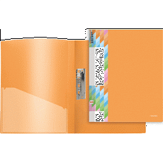 Папка с прижимом и внутр.карманом A4 "Оранжевая" deVente "Juicy" пластик-450мкм  3110701