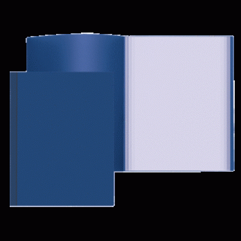 Папка А4 10 файлов "Синяя" Attomex пластик-500мкм, фактура "песок"  3100402