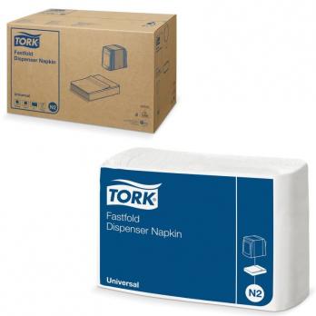 Салфетки бумажные 25х30см Tork "Fastfold" (Система N2) белые, 250л (диспенсер 601679)  10903