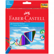 Карандаши 24цв Faber-Castell "Есо" 3-х гранные, деревянные, с точилкой  FC120524