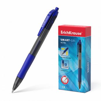 Ручка гелевая автоматическая синяя ErichKrause 