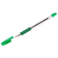 Ручка шариковая зеленая Pilot 0,7(0,32)мм, масл.основа, прозр. корпус с резин. упором  BPS-GP-F-G 0