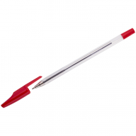 Ручка шариковая красная OfficeSpace 0,7(0,5)мм, прозрачный корпус  BP927RD_1266  178863