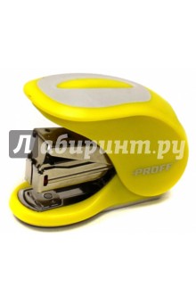 Степлер-мини №24 до 20л Proff "Power Save-mini", пластиковый, желтый  PF-0123-02