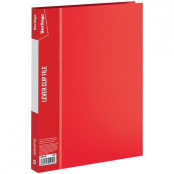 Папка с прижимом и внутр.карманом А4 "Красная" Berlingo "Standard" корешок-1,7см  ММ2338