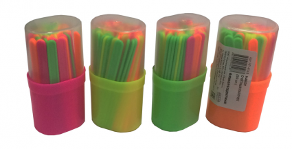 Счетные палочки 50шт пластик, флюоресцентные, в пенале Проф-Пресс  НР-4548