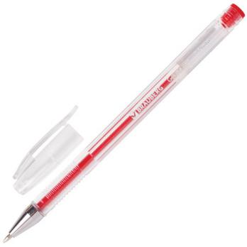 Ручка гелевая красная Brauberg 