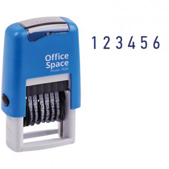 Нумератор-мини 6-разрядный OfficeSpace шрифт-3мм, автомат  BSt_40501  323831