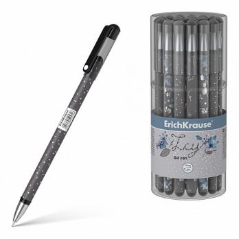 Ручка гелевая черная ErichKrause 