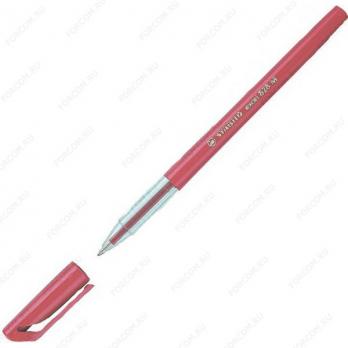 Ручка шариковая красная Stabilo "Excel" 0,5(0,38)мм, корпус металлик  828F40