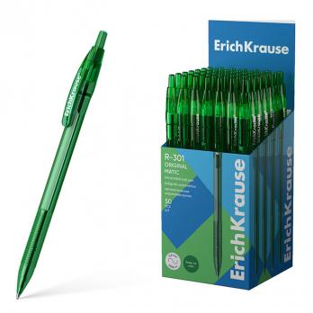 Ручка шариковая автоматическая зеленая ErichKrause 