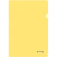 Папка-уголок А4 Berlingo прозрачно-желтая, пластик-0,18мм  AGp_04105 130548