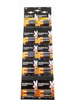 Батарейка АА (LR06) пальчиковая Duracell Basic  щелочная, 1шт   5010608