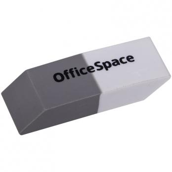 Ластик OfficeSpace 41х14х8мм, прямоугольный, скошенный, серо-белый  OBGP_10064  235542