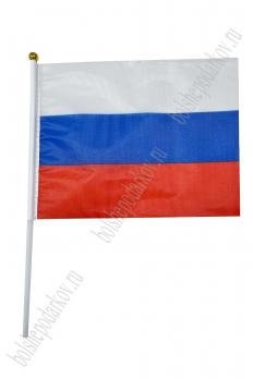 Флаг 14х21см "Россия. Триколор" с древком  SF-7472  661-13