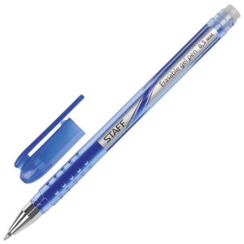 Ручка "пиши-стирай" гелевая синяя Staff 0,5мм (0,35), прорезин.корпус  142499