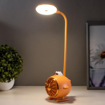 Лампа настольная RISALUX "Мишка пилот" 28х14,5х5см, оранжевый 3Вт  7559066
