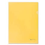 Папка-уголок А4 Brauberg желтая, пластик-0,15мм, жесткая, непрозрачная  223968