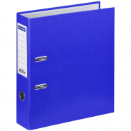 Папка-регистратор 70мм А4 OfficeSpace бумвинил, с карманом, синяя  162579