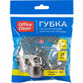 Губка для посуды 9х3см OfficeClean металлическая, 1шт  248558  