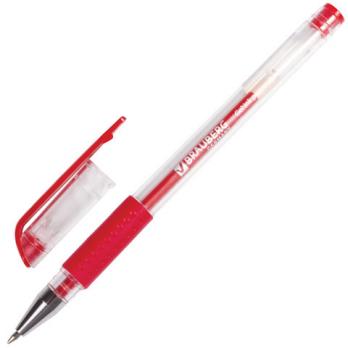 Ручка гелевая красная Brauberg 