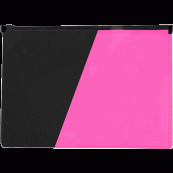 Папка на гибкой молнии А4 "Розовая/Черная" deVente "Monochrome" пластик-180мкм   3072321