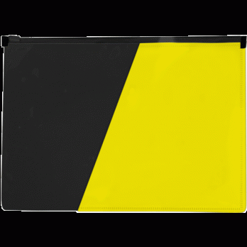Папка на гибкой молнии А4 "Желтая/Черная" deVente "Monochrome" пластик-180мкм  3072320