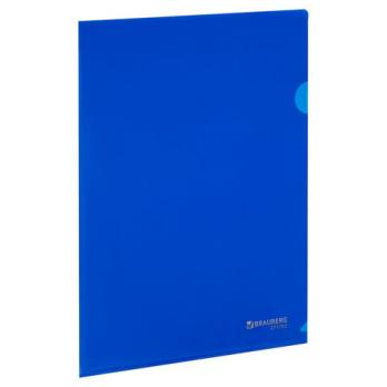 Папка-уголок А4 "Синяя" Brauberg пластик-150мкм  271702