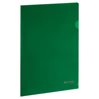 Папка-уголок А4 "Зеленая" Brauberg пластик-150мккм  271704