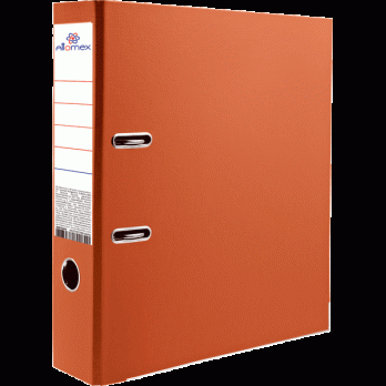 Папка-регистратор 50мм А4 "Оранжевая" Attomex с уголком, карман на корешке  3093201