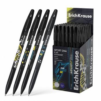 Ручка шариковая синяя ErichKrause "R-301 Original Stick&Grip Sport DNA" 0,7(0,35)мм  ЕК 61006