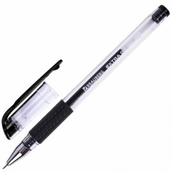 Ручка гелевая черная Brauberg "Extra GT Needle" 0,7мм (0,35мм)  143918