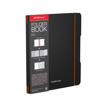 Тетрадь А5 48л Erich Krause "FolderBook Accent" оранж, пластик съемная обл, на резинке  ЕК 51436