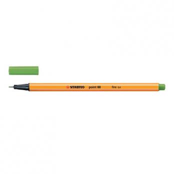 Ручка капиллярная зелено-оливковая Stabilo 