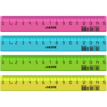 Линейка 15см пластиковая deVente 