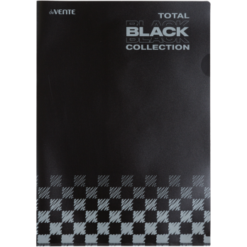 Папка-уголок А4 "Total Black" deVente пластик-180мкм  3074322