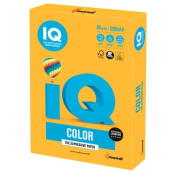 Бумага для оргтехники цветная А4 80г/м2, 100л оранжевый неоновый IQ "Color Neon"  133721