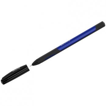 Ручка гелевая синяя Berlingo "Shuttle" 0,5(0,3)мм, игольч., круглый прорезин.корпус  Cgp_50019
