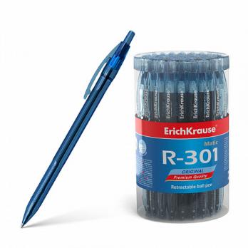 Ручка шариковая автоматическая синяя Erich Krause 