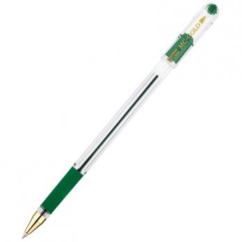 Ручка шариковая зеленая Munhwa "MC Gold" 0,5(0,3)мм, рез.упор  ВМС-04  142778