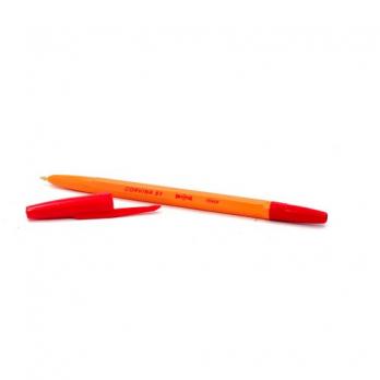 Ручка шариковая красная Maestro SK 0,7мм, желтый корпус  M-301 К22