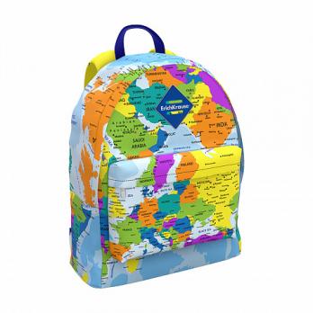 Рюкзак 39x29x13см Erich Krause EasyLine 17L "World Map" 1 отд, полиэстер  ЕК 51759