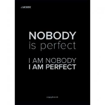 Тетрадь А4 80л клетка deVente "Nobody is perfect!" ВД-лак  2058201