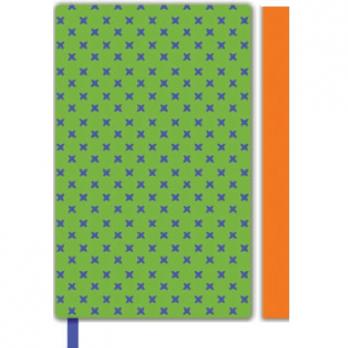 Ежедневник А5 120л Феникс+ "Сариф" салатово-синий, оранжевый срез, мягкая обложка, тонир.офсет 45352